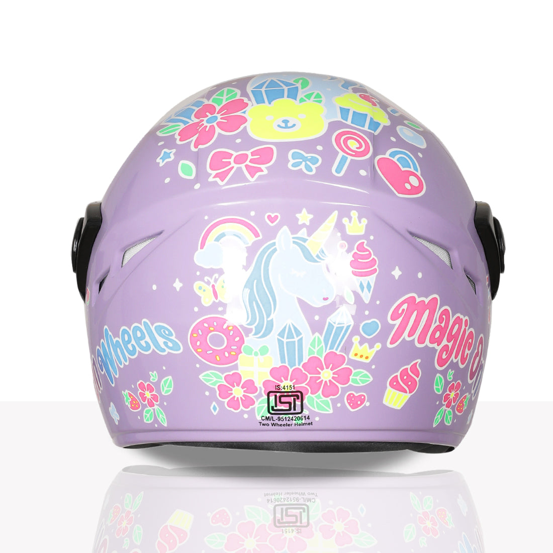 TVS Moto Jr. Kids Helmet |Fun Glow in the Dark Graphics | Lightweight ISI Certified ABS Shell| Removable Cheek Pads | Ideal Kids Bike Helmet for Cycle Scooter Daily Ride Comfort & Protection